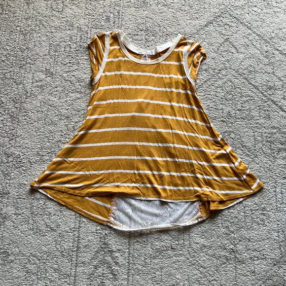 Jolt Size Medium Yellow and White Striped Shirt - Picture 2 of 5